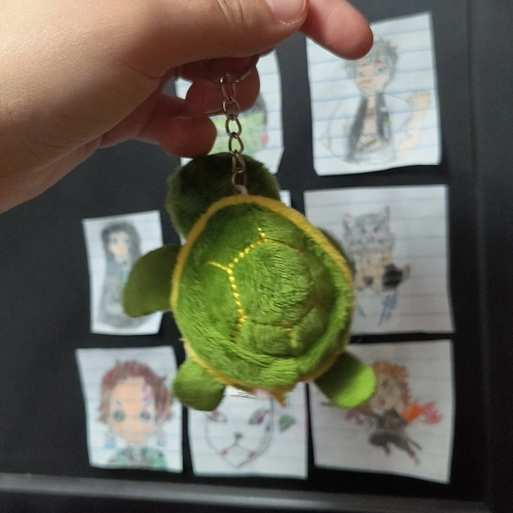 Green and Yellow Turtle Keychain